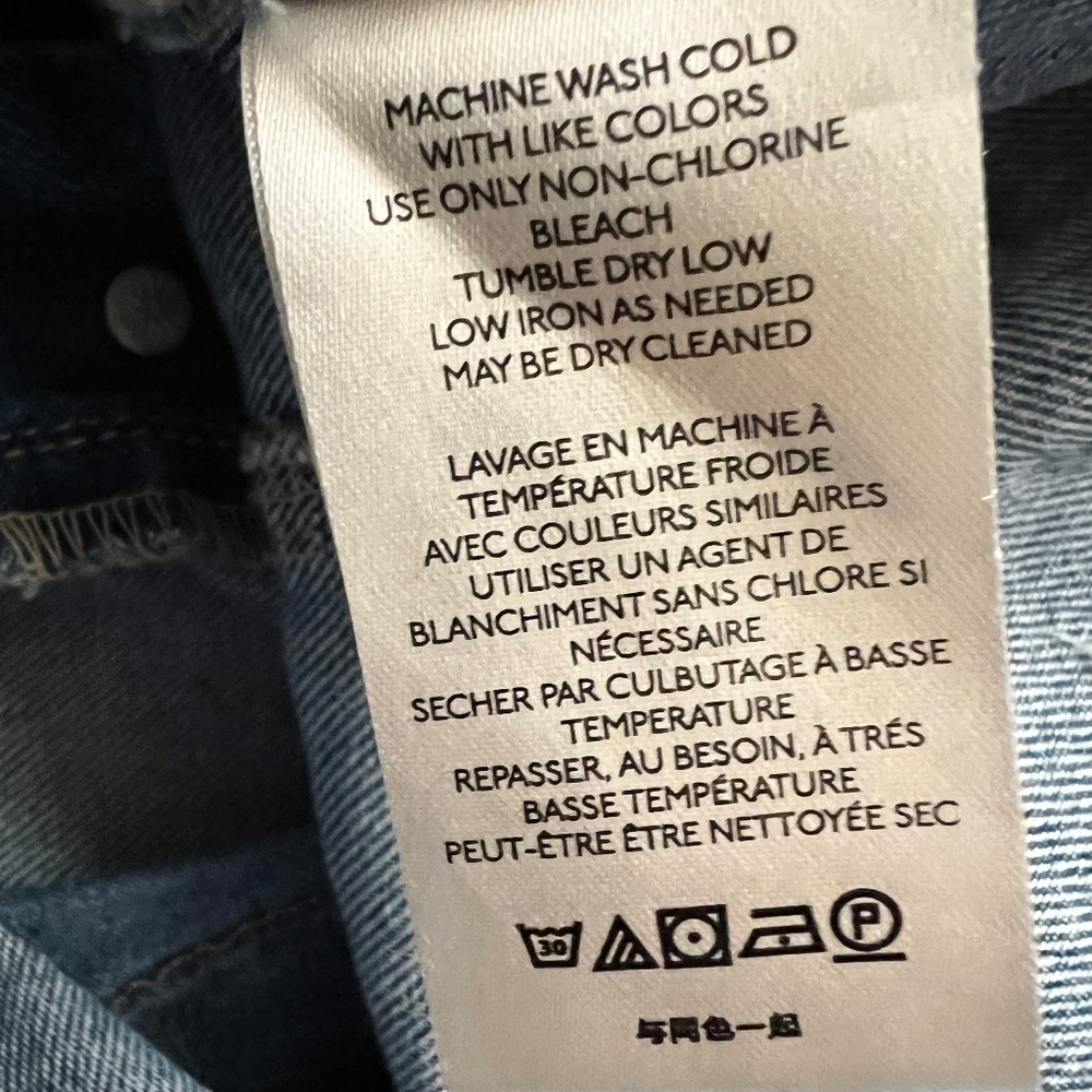 We The Free East of Eden High Rise Raw Hem Waist Tie Denim Min Skirt Size 27 EUC - Picture 7 of 9